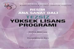 Resim Anasanat Dalı Tezsiz Yüksek Lisans Programı Başvuruları