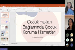 Çocuk Hakları Bağlamında Çocuk Koruma Hizmetleri webinarı gerçekleştirildi.